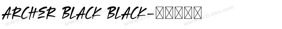 Archer Black Black字体转换